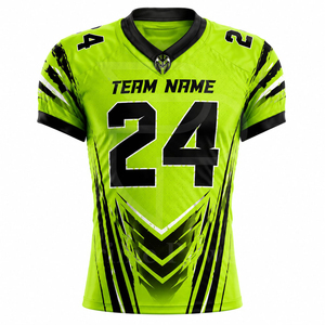 Vente en gros d'uniformes de football américain, ensemble de maillots et de pantalons personnalisés, 100% polyester, vêtements de sport respirants et performants, fournisseur - Product Image 2