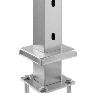 Palo Moderno per Ringhiera a Cavo 42x2x2 Pollici in Acciaio Inossidabile, Palo per Ringhiera Scala con Fori Angolati a 30 Gradi Pre-Forati, Palo per Ringhiera a Cavo - Product Image 4