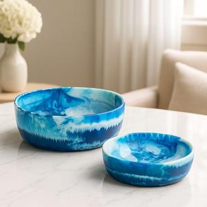Artistic Epoxy Resin <b>Bowl</b> For Creative Table Decoration Showcasing Vibrant Resin Design And Smooth Finish - Product Image 5
