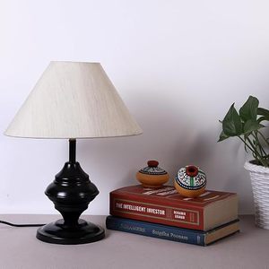 Lampe de table ronde en métal artisanal moderne, lampe de bureau LED avec cordon pour chambre à coucher, salon, décoration intérieure, toutes saisons - Product Image 2