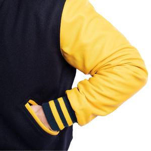 Men High Quality Stand Letterman <b>Jacket</b> Classic Varsity Style Soft Comfortable Snap Front Rib Knit <b>Casual</b> Winter Breathable - Product Image 6