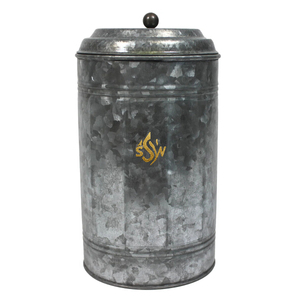 Galvanized Silver Storage Container <b>Canister</b> <b>Set</b> for Kitchen Tea Coffee Sugar Box for Food Storage <b>Set</b> Of 3 Handmade Jars Supply - Product Image 6