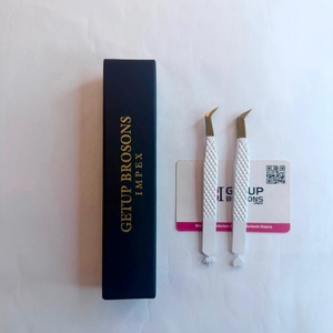 แหนบดึงขนตาสแตนเลสสีขาว Getup Brosons Impex รุ่น Heart Crown Cutout ปลายแหลมแม่นยำ ป้องกันแม่เหล็ก จับถนัดมือ ออกแบบพิเศษ - Product Image 2