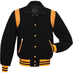 Men's <b>Red</b> Varsity Jacket Preppy Style Turn-down Collar Regular Fit Autumn Wear Solid Color Button Closure - Product Image 2