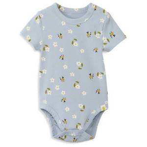 Combinaison bébé en coton à marque privée, douce, respirante, imprimée, vêtements décontractés pour nourrissons, fournisseur OEM - Product Image 3