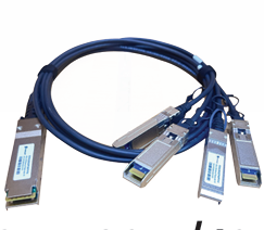 Câble de brassage en cuivre à connexion directe passive 40G QSFP+ vers 4x10G SFP+ pour serveur, commutateur, adaptateur hôte - Product Image 1