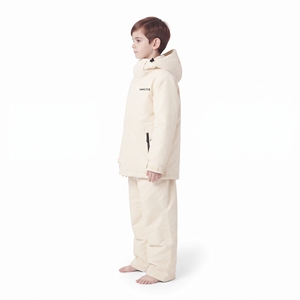Chaqueta de Esquí Impermeable para Niños HAWK EYE, con Capucha, Aislamiento Sintético, Color Beige, para Invierno - Product Image 2