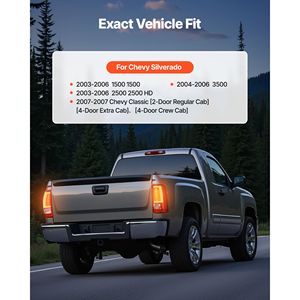 Gruppo Luci Posteriori Compatibili per Chevy Silverado 1500/1500 HD 2003-2006 e Chevy Classic 2007, Lente Trasparente, 2 Pezzi DRi - Product Image 2