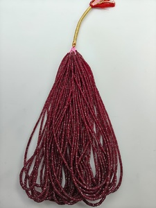 Perles de pierres précieuses rubis Longido 2026, 2,5 mm à 3,5 mm, pierres naturelles facettées taillées en rondelle pour colliers et bracelets pour femmes - Product Image 3