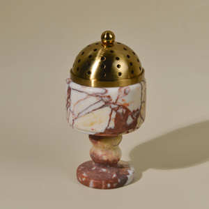 Home Decor decorative small bakhoor burner Decoration Travertine burner Bakhoor <b>Incense</b> burner Bakhoor Bakhoor burner Ramadan - Product Image 2