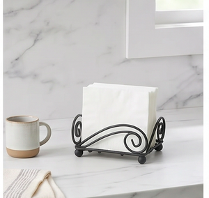 Porta Servilletas de Hierro Negro Hecho a Mano con Diseño Elegante, Perfecto para Utensilios de Cocina de Primera Calidad y Decoración de Mesa con Estilo - Product Image 4