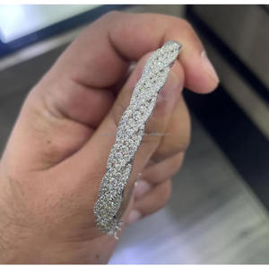 Twist Design Rose Gold Classic Lab Grown <b>Bangle</b> 925 Sterling <b>Silver</b> Luxury Sparkling <b>Bracelet</b> Women Bridal Party Jewelry Gift - Product Image 5