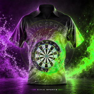 Camiseta de Dardos Personalizada de Poliéster Sublimado al por Mayor, Transpirable, de Secado Rápido, 100% Poliéster, de Alta Calidad - Product Image 2