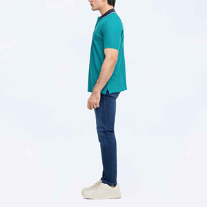 Polo homme neuf en gros, T-shirt personnalisé avec logo pour hommes, usine OEM, polo en coton anti-rétrécissement de haute qualité - Product Image 4