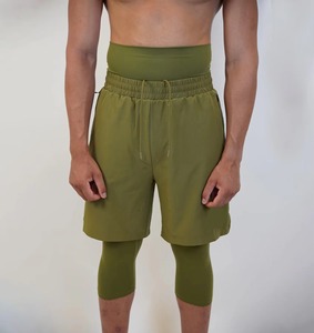 Custom Men's Islamic Awrah Eco-Friendly Solid Sports <b>Shorts</b> Lightweight Breathable Quick Dry Modest Activewear <b>Gym</b> Running - Product Image 1