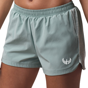 Shorts Deportivos Tejidos Verde Menta para Mujer, Shorts de Entrenamiento Ligeros, Cintura Elástica, Secado Rápido, Ropa Deportiva, Ropa de Gimnasio - Product Image 1