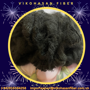 ขายตรงจากโรงงาน ใยไฟเบอร์ PSF 6D SD สีดำ รีไซเคิล 100% ของ Vikohasan และใย GRS สำหรับทำผ้าไม่ทอและจีโอเท็กซ์ไทล์ - Product Image 3