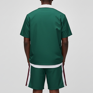 Conjunto Deportivo de 2 Piezas, Ligero, de Algodón, Color Sólido, Estilo Urbano, de Alta Calidad, con Cierre de Cordón, Cortavientos y Pantalones Cortos - Product Image 3