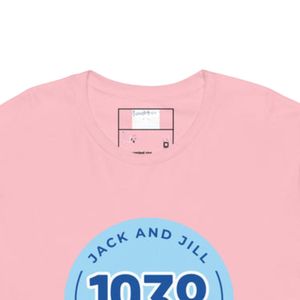 เสื้อยืดคอกลมสีฟ้าลายกราฟิกสีชมพู ยูนิเซ็กซ์ ผ้าฝ้ายนุ่ม แขนสั้น สวมใส่สบายๆ แฟชั่นลำลอง สตรีทแวร์ - Product Image 3
