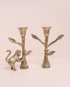 Elevated Candleware Brass Monkey <b>Tree</b> Candlestick Holder Set for Home Decoration - Product Image 3