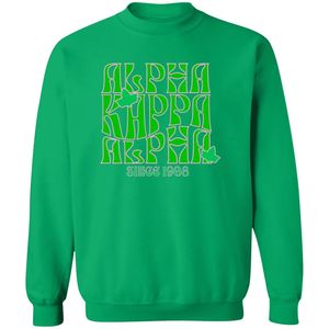 Sudadera Verde AKA con Gráficos, Cuello Redondo, Manga Larga, Puños Acanalados, Informal, para Mujer, Top de Felpa, Moda Urbana, para Uso Diario - Product Image 1
