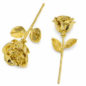 24k Gold Rose Flower with Customized Luxury Gift <b>Box</b> Gold Dipped Eternal Rose for Valentines Day and Mothers Day Gift - Product Image 1