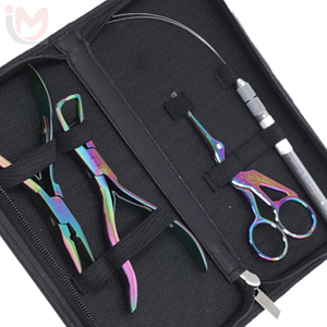 IMANS ENTERPRISES Juego de Herramientas Profesionales de Acero Inoxidable para Extensiones de Cabello con Pinzas para Micro Anillas - Product Image 4