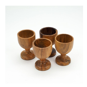 Juego de 4 Porta Huevos Modernos de Madera con Acabado Natural de Alta Calidad para Decoración de Mesa en Hoteles/Restaurantes de Lujo - Product Image 1