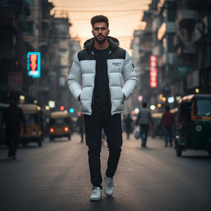 RexFit Sports Unisex Custom Winter Puffer Jacket High Quality Down Filled Outdoor Coat Embroidered Logo OEM - Product Image 2