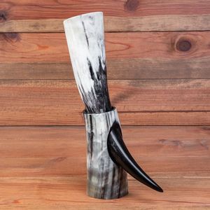 Superior Buffalo Drinking Horn Authentic Viking <b>Beer</b> Cup Handmade from Natural Ox Horn with Smooth Interior - Product Image 1