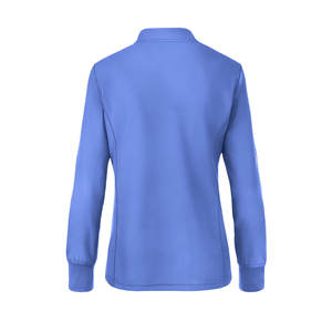 Blouse médicale élégante personnalisée pour femme, à fermeture éclair sur le devant, en polyester et élasthanne extensible, uniforme médical à manches longues, manteau de réchauffement, blouses médicales OEM - Product Image 6