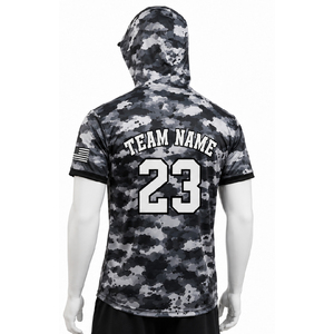 T-shirt de baseball à manches courtes et capuche personnalisé, prix d'usine OEM/ODM, léger, respirant, fabricant de vêtements d'équipe - Product Image 6