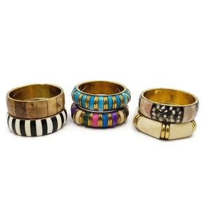Two Tone Silicone <b>Bangle</b> Stretch <b>Bracelet</b> Elastic Hair Tie Simple Elastic Band for Daily Wear - Product Image 2