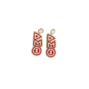 Nouvelles Boucles d'Oreilles Personnalisées Perlées pour le Jour du Match 2026 |   Boucles d'oreilles tendance faites à la main pour les tenues de campus - Product Image 3