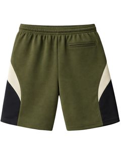 Pantalones Cortos Deportivos para Hombre, Color Verde Oliva, Estilo Color Block, Casuales, de Verano, de Algodón y Poliéster, con Cordón Ajustable, Cintura Elástica, para Gimnasio, Deportes, Correr - Product Image 4