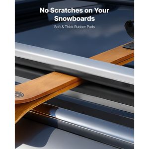 Portaesquís y Porta Tablas de Snowboard para Techo de Auto, 4 Esquís y 2 Tablas de Snowboard, Aluminio Universal con Cerradura - Product Image 4