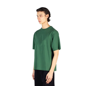 เสื้อยืดลำลองผู้ชายทรงปกติ สีเขียว ผ้าฝ้ายเจอร์ซีย์ คอกลม แขนสั้น พิมพ์ลายตัวอักษรวินเทจ โลโก้หลัก - Product Image 6