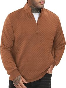 Sweat-shirt matelassé d'hiver 100 % coton pour homme 2026 – Décontracté, élégant, brodé, imprimé numériquement, coupe oversize - Product Image 4