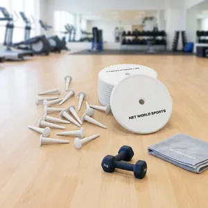 <b>Cricket</b> Ground Boundary Marker Kit with <b>White</b> Dot Discs and Plastic Pegs for Field Marking Training and Match Setup - Product Image 3