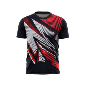 Men's Sublimation Printed Short Sleeve T-<b>Shirt</b> Geometric Pattern Quick Dry Sporty O-Neck Regular Fit <b>100</b>% <b>Polyester</b> - Product Image 1