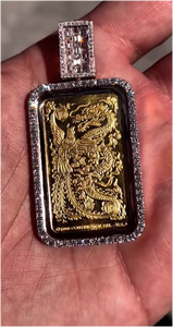 Nuevo y Moderno Colgante de Dragón Unisex con Certificado GRA, Joyería Hip Hop Totalmente Cubierta de Diamantes, Plata 925 Chapada en Oro, Moissanita de Corte Brillante VVS1 - Product Image 5