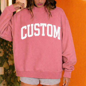 Women Long Relaxed Oversize Mockneck Sweatshirt Soft Casual <b>Winter</b> Pullover Street Fashion <b>Top</b> Front - Product Image 5