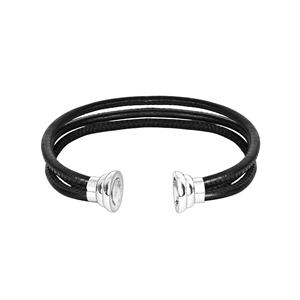 Bracelet en cuir nappa élégant cousu à la machine fabriqué en Inde - Product Image 2