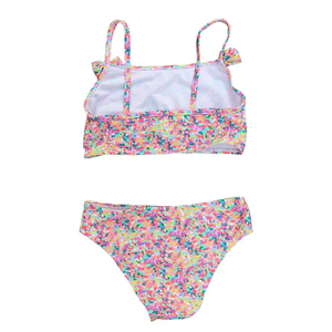 Conjunto de Bikini Halter para Niñas en Oferta - Traje de Baño Personalizado con Estampado Floral para Niñas de 2 a 8 Años con Lazo Sexy y Mezcla de Spandex de Alta Calidad - Product Image 2