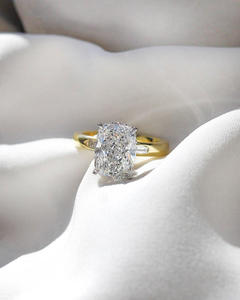 <b>For</b> GIA Certified Natural <b>Cushion</b> Cut Engagement Ring Custom 18K Gold Design IGI Certificate-Bulk Gift Option Trusted Supplier - Product Image 2