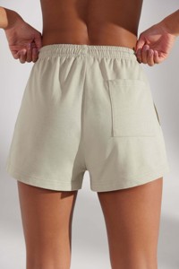 Shorts de sport pour femmes en pierre calcaire personnalisés, best-sellers, avec poches, design à enfiler, taille haute et respirants - Product Image 2