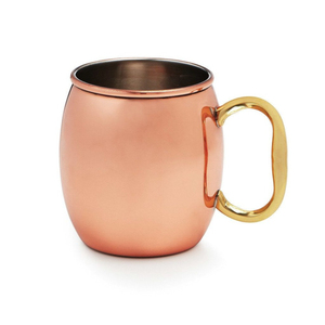 Eco-Friendly Solid Copper Mug With Brass Handle Pure Copper Beer Mug Perfect For Cocktails And Home Bar <b>Drinkware</b> <b>Accessories</b> - Product Image 1