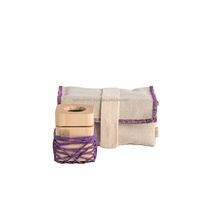 Ensemble de voyage miniature violet, brûleur d'encens en bois de santal, tout nouveau design Mubkhar de taille micro, boîte cadeau écologique, maison, bureau