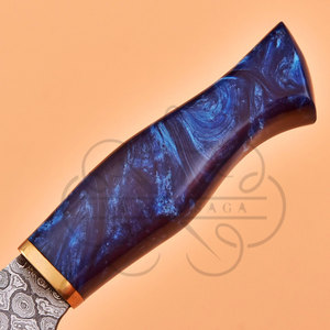 Cuchillo para Pizza de Acero al Carbono de Alta Calidad, Forjado a Mano, con Grabado, Estilo Vikingo, con Funda de Cuero - Product Image 4