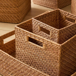 Handmade Eco-Friendly <b>Rattan</b> 5-Layer Multifunctional Toys Organizer Storage <b>Baskets</b> for Home Use in <b>Laundry</b> Bathroom & Kitchen - Product Image 6